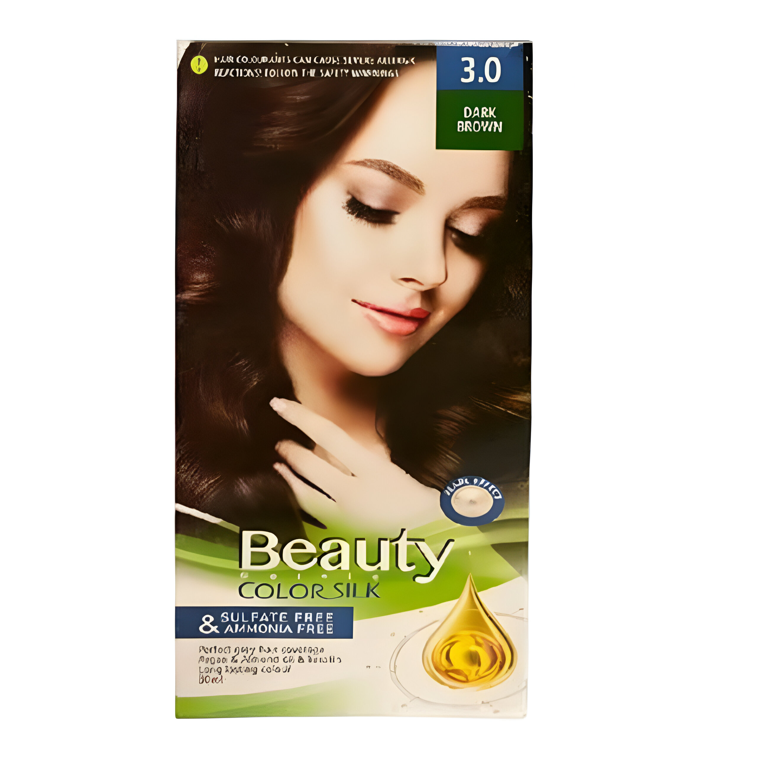 کیت رنگ مو زنانه بیوتی شماره ۳/۰ رنگ قهوه‌ای تیره حجم ۸۰میلی لیتر