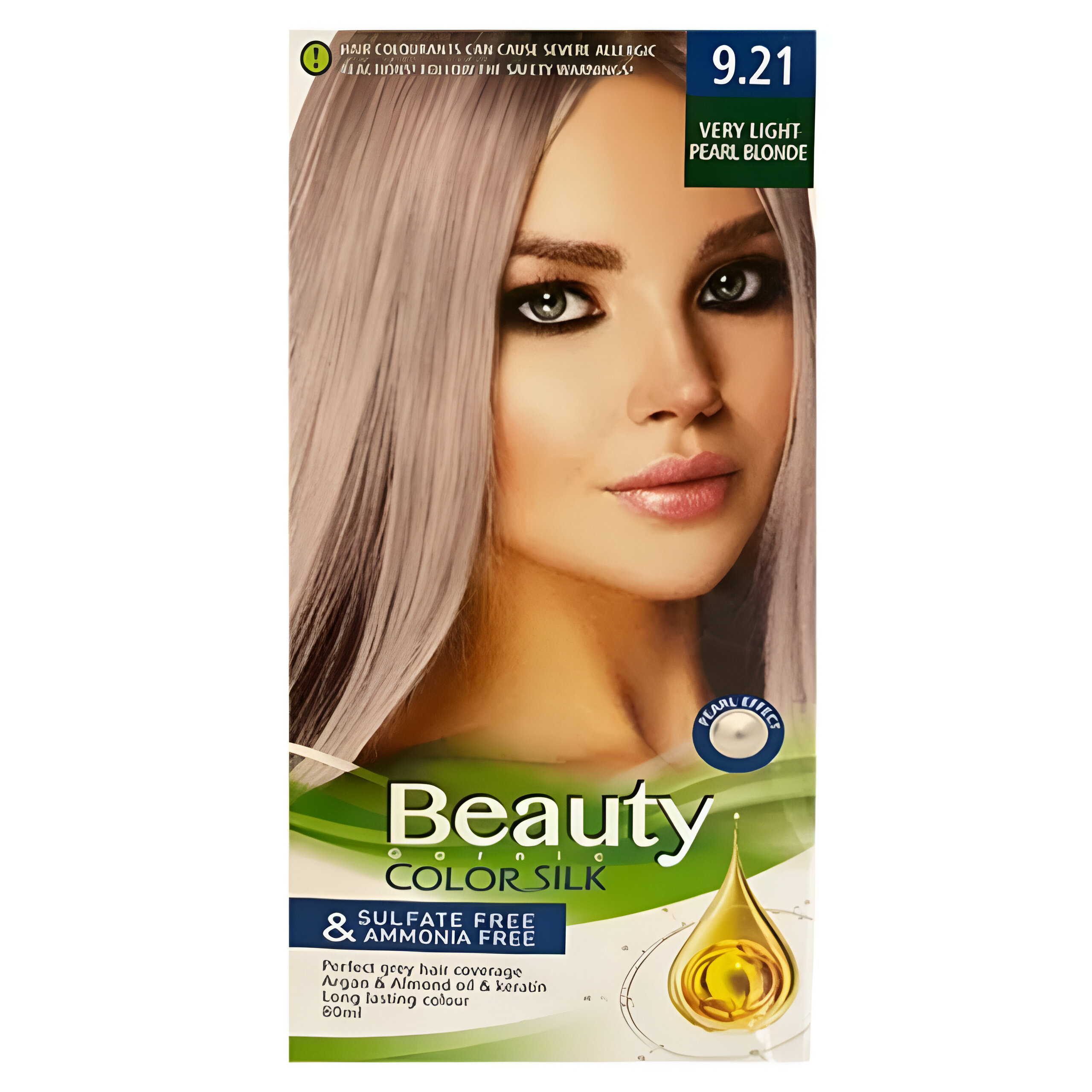 کیت رنگ مو بیوتی شماره ۹/۲۱ دودی روشن (VERY LIGHT PEARL)حجم ۸۰ میل
