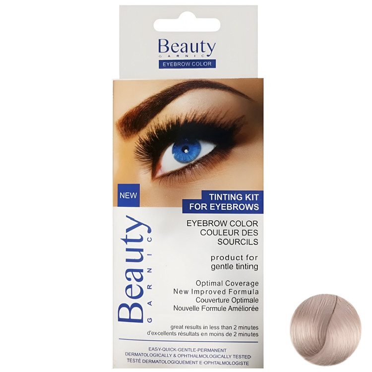 کیت رنگ ابرو بیوتی شماره BC9 رنگ بلوند دودی پلاتینه حجم 20میل