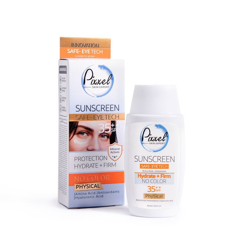 کرم ضد آفتاب دور چشم بی رنگ فیزیکال پیکسل spf35