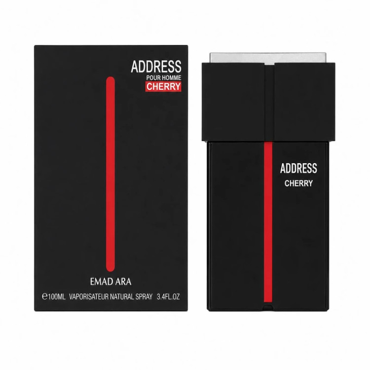 ادکلن مردانه عمادآرا مدل ADDRESS CHERRY
