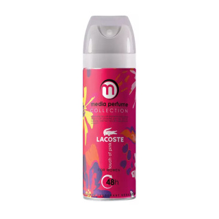 اسپری بدن زنانه مدیا مدل LACOST TOUCH OF PINK